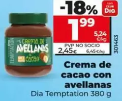 Dia Temptation - Crema De Cacao Con Avellanas