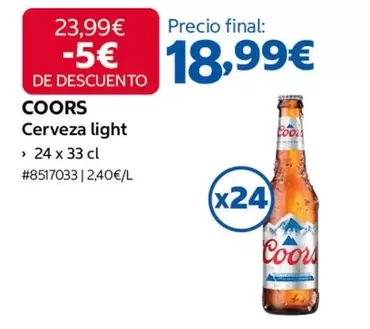 Coors - Cerveza Light