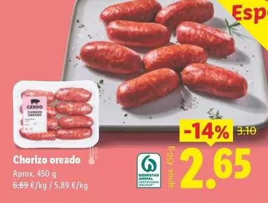 Chorizo Oreado