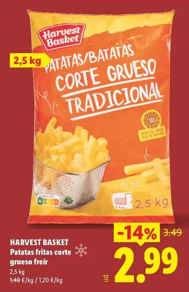 Harvest Basket - Patatas Fritas Corte Grueso Freír