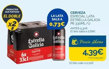Estrella - Cerveza Especial Lata  Galicia P6 330ml