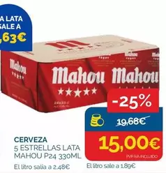 Mahou - Cerveza 5 Estrellas Lata