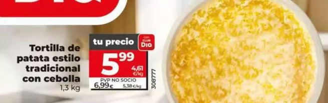 Tortilla De Patata Estilo Tradicional Con Cebolla 