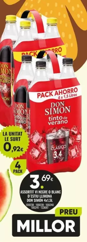 Don Simón - Assortit Vi Negre O Blanc D'Estiu Llimona