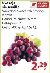 Uva Roja Sin Semilla