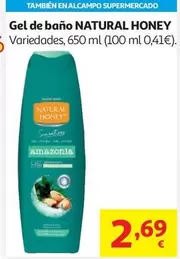 Gel De Baño Amazonia Natural Honey 650 Ml