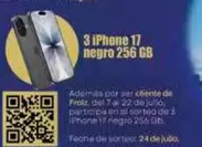 Froiz - 3 Iphone 17 Negro 256 Gb