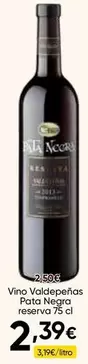 Pata Negra - Vino Valdepenas Reserva