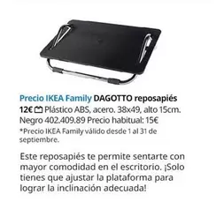 Ikea - Precio  Family Dagotto Reposapiés
