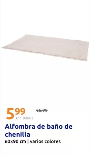 Alfombra De Baño De Chenilla