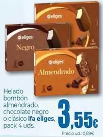 Ifa Eliges - Helado Bombon Almendrado, Chocolate Negro