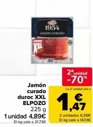 Elpozo - Jamon Curado Duroc XXL