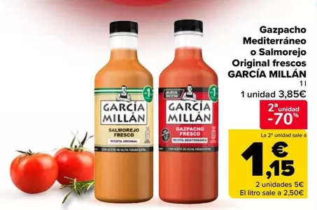 Garcia Millan - Gazpacho Mediterráneo O Salmonejo Original Frescos