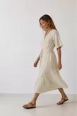 CROSSOVER LINEN DRESS