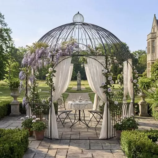 Pérgola Clásica Gris ROMANTIC GARDEN