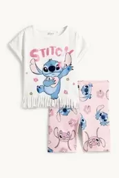 Lilo & Stitch - conjunto - camiseta de manga corta y pantalón de ciclista - 2 prendas