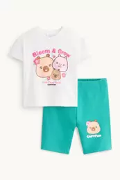 CapyFun - conjunto - camiseta de manga corta y leggings - 2 prendas