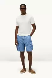 Pantalón corto vaquero cargo