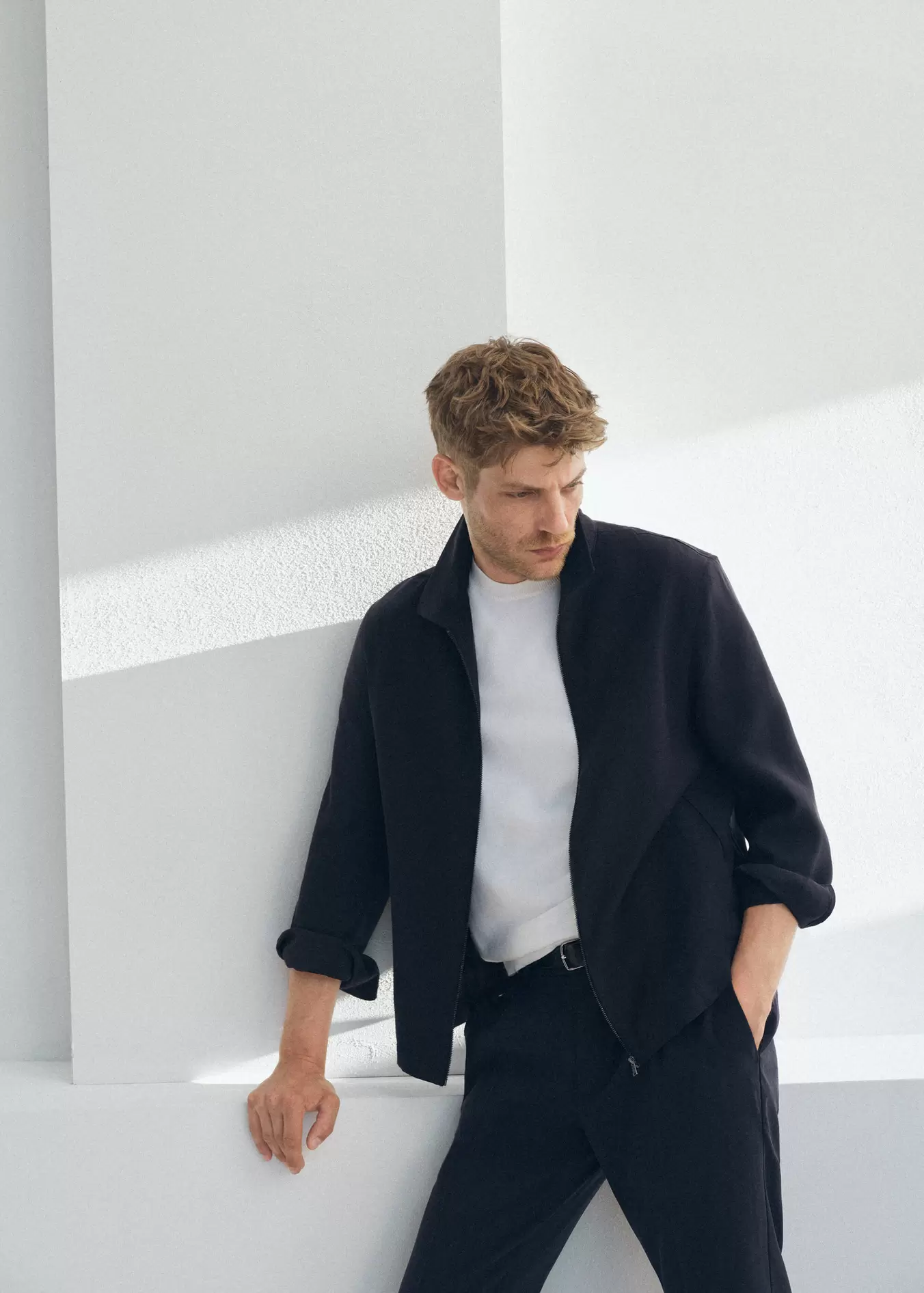 Chaqueta modal cremallera