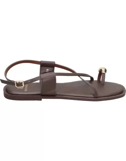 Sandalias de dedo hg5686 en marón chocolate