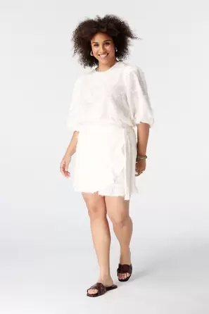 Skort cruzado fluffy