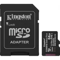 MEMORIA MicroSD KINGSTON SDCS3 64GB CL10 LECTURA: 100MB/s ESCRITURA: 10MB/s