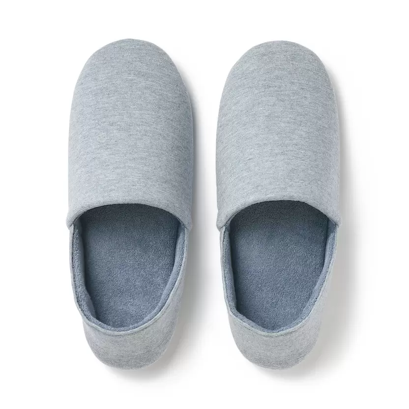 Zapatillas de viaje plegables de algodón pile con bolsa