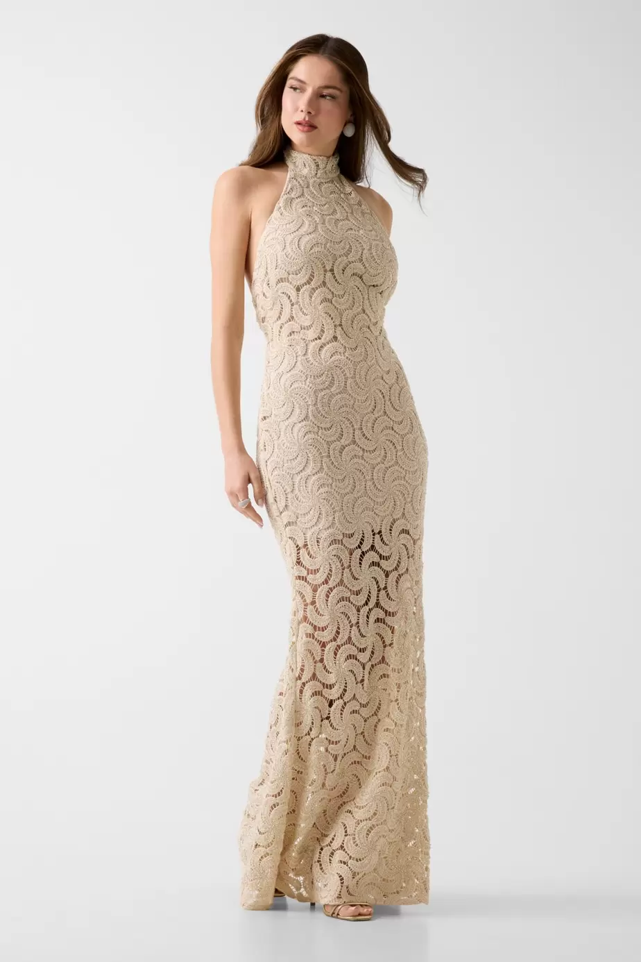 Vestido texturizado de encaje Marciano