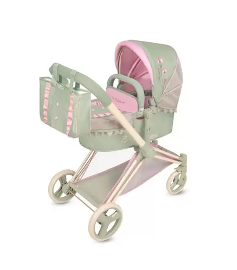 CARRO DE MUÑECAS 3X1 PLEGABLE CON BOLSO BOTANIC DECUEVAS