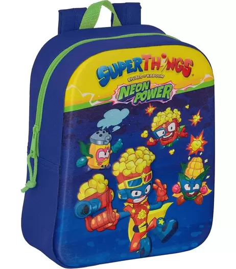 MOCHILA GUARDERIA 3D SUPERTHINGS AZUL