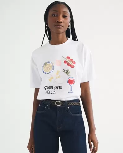 Camiseta extragrande con gráfico de Italia