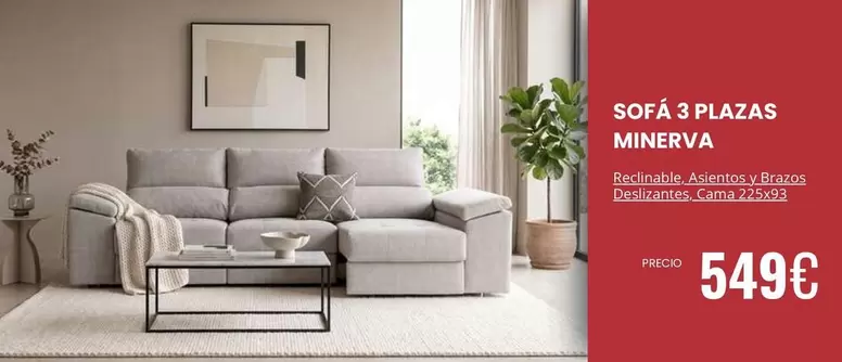 Minerva - Sofa 3 Plazas