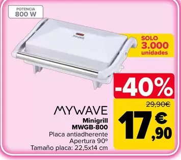 Mywave - Minigrill MWGB-800