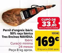 Navidul - Jamón De Cebo Ibérico 50% Raza Ibérica Tres Encinas