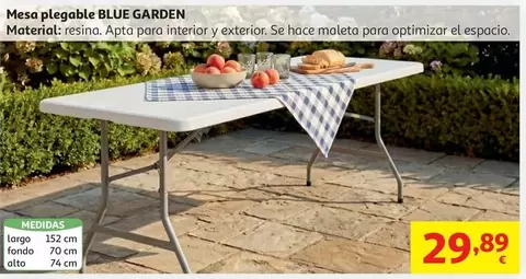Mesa Plegable Blue Garden