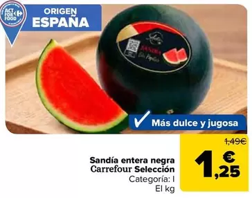 Carrefour Selección - Sandía Entera Negra