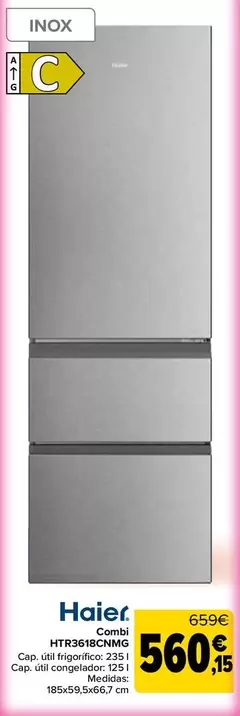 Haier - Combi HTR3618CNMG