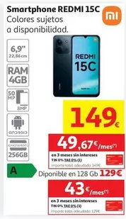 Smartphone Redmi 15c Midnight Black Xiaomi 4gbram256gb