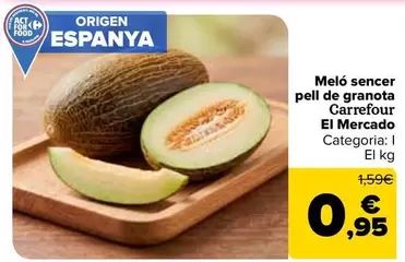 Carrefour  El Mercado - Melón Entero  Piel De Sapo  