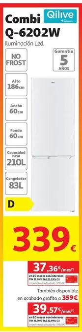 Combi Nf 186cm Qilive Q-6202w/600203026/D/Nov               