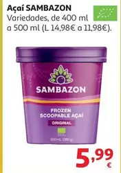 Sorbete Acai Organico Sambazon 500ml