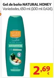 Gel De Baño Argan Natural Honey 650 Ml