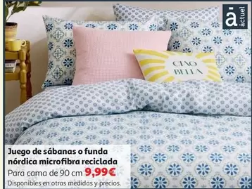 Juego Sabanas Recycled Microfiber Ciao Bella 5 90