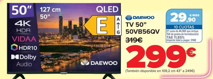 Daewoo - TV 50" 50VB56QV