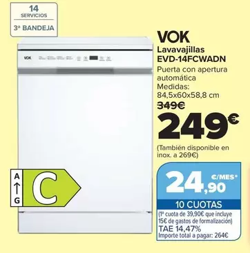 VOK - Lavavajillas  EVD-14FCWADN