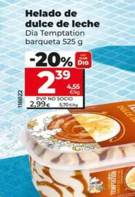 Dia Temptation - Helado De Dulce De Leche 