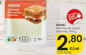 Eroski - Lonchas De Queso Cremoso