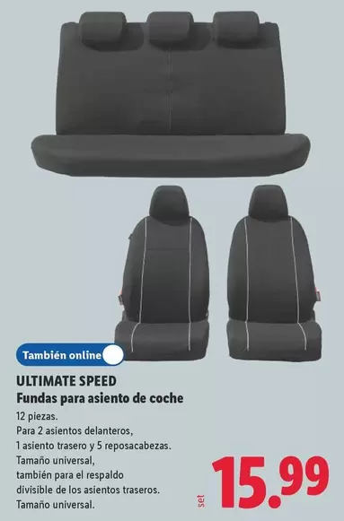 Ultimate Speed - Fundas Para Asiento De Coche