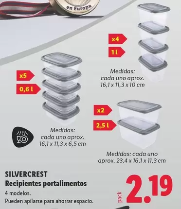 SilverCrest - Recipientes Portalimentos