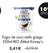 Abbot Kinney's - Yogur De Coco Estilo Griego Bio 